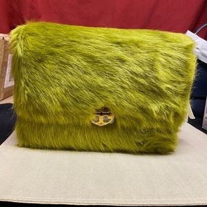 NWT TORY BURCH CHELSEA FAUX FUR SHOULDER BAG